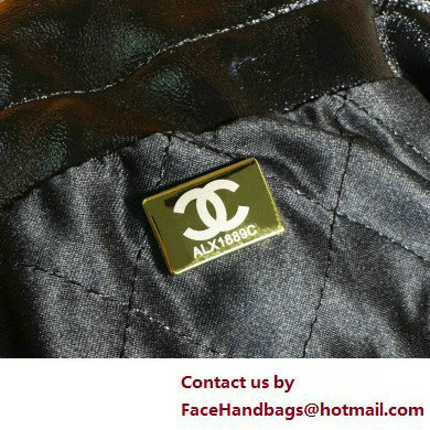 Chanel Shiny Lambskin, Bijoux Charms  &  Gold-Tone Metal CHANEL 22 Mini Handbag AS3980 Black